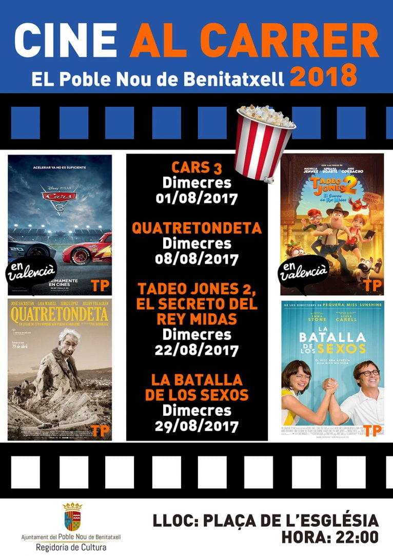 Cine al carrer en Benitatxell verano 2018