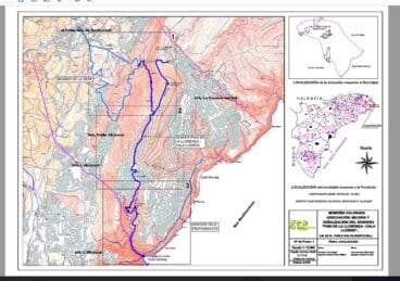 Mapa  de senderos de Benitatxell