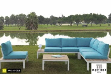 Sofás en azul para terraza Muebles Martínez