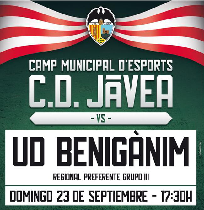 Cartel del partido CD Jávea-UD Benigànim