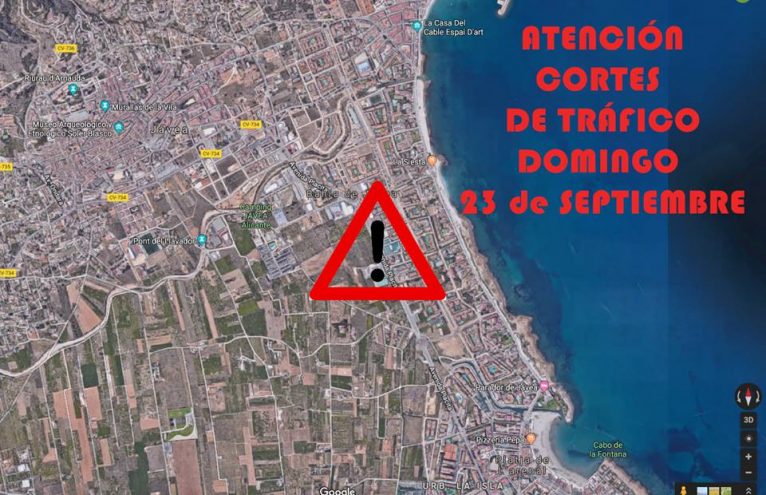 Cortes de tráfico en Xàbia por la celebración del Trixàbia
