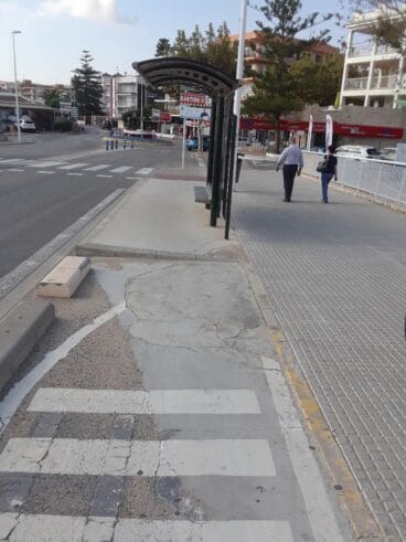 Carril bici final Arenal
