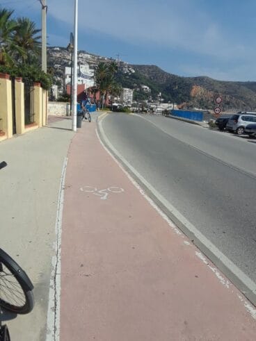 Carril bici final Puente Triana