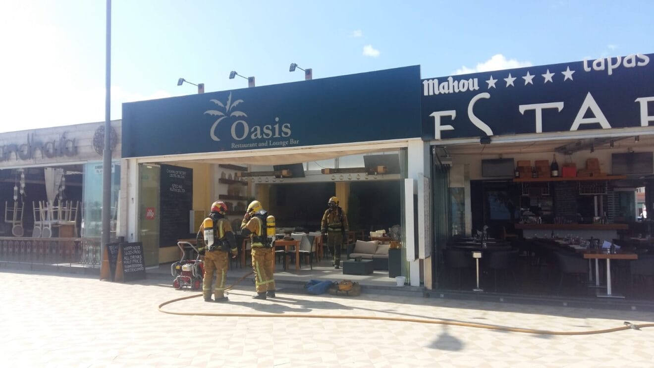 Restaurante donde se ha generado el incendio