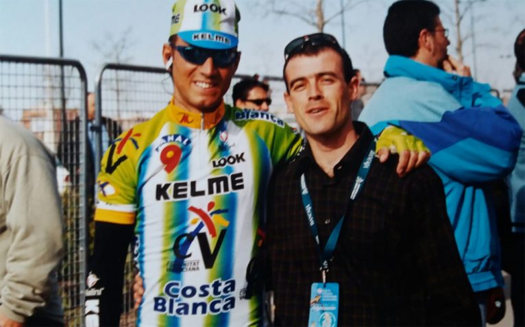 Alejandro Valverde con César Rodríguez
