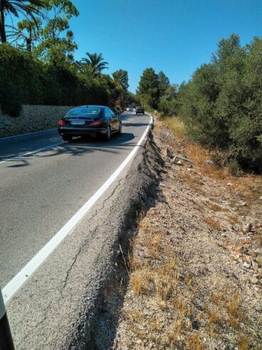 Arcén carretera Xàbia-Benitatxell