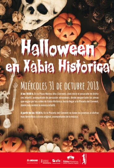 Cartel Halloween 2018 en Xàbia Histórica