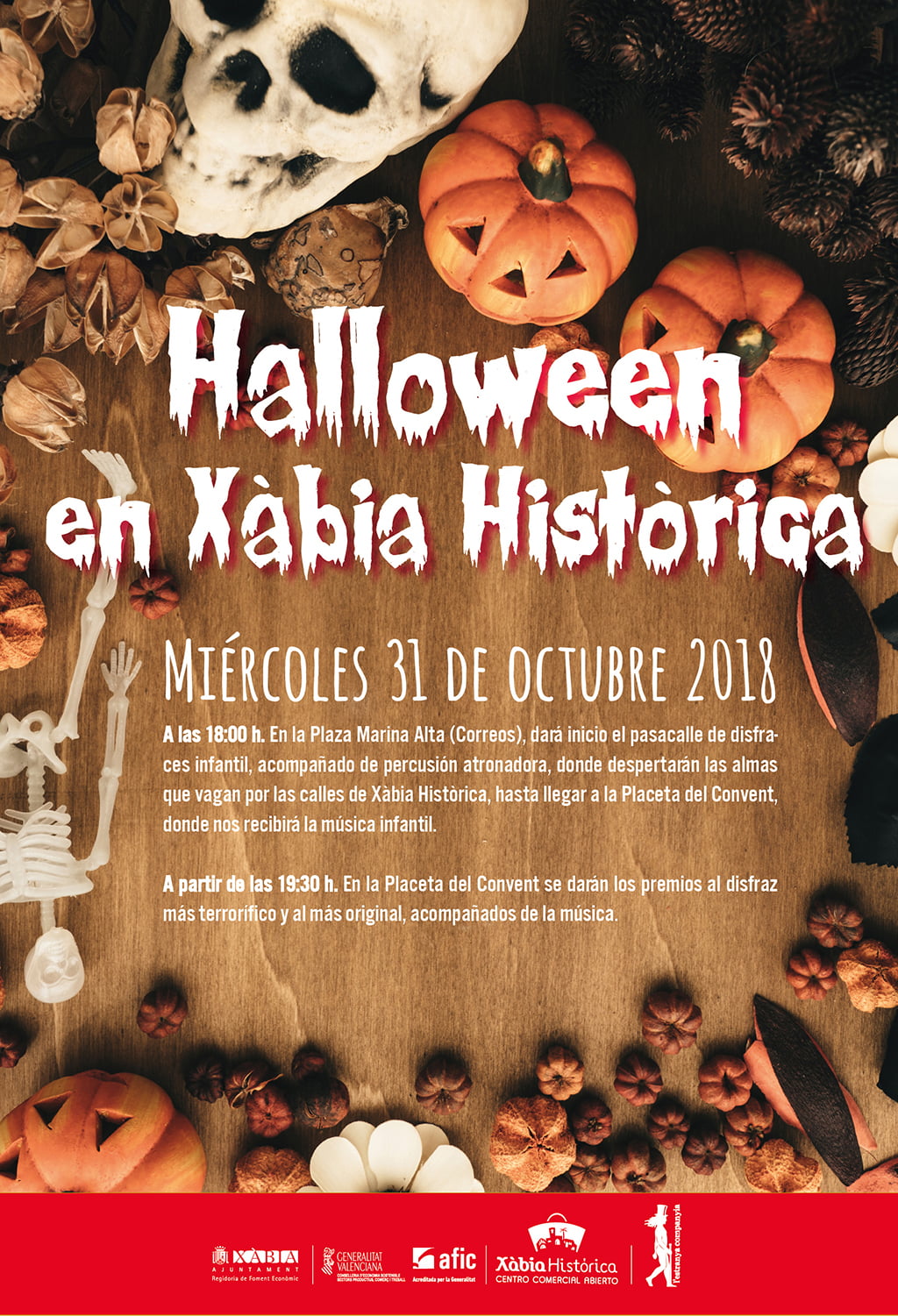 Cartel Halloween 2018 en Xàbia Histórica
