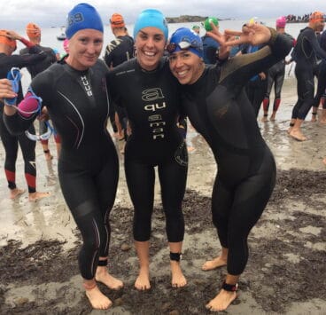 Cristina Roselló antes de entrar en el mar