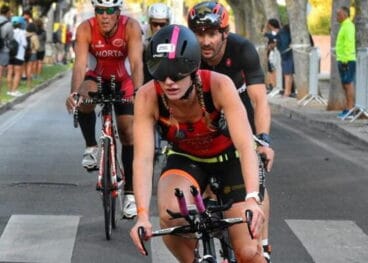 Cristina Roselló en el segmento ciclista