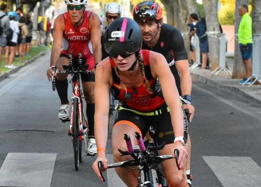 Cristina Roselló en el segmento ciclista