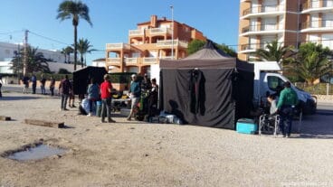 Despliegue de personal para la grabación del spot