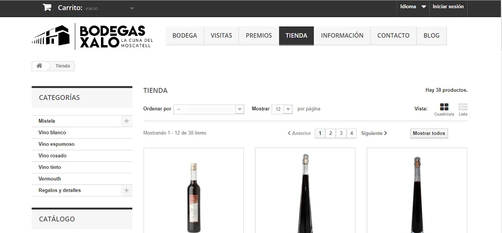 Tienda online Bodegas Xaló