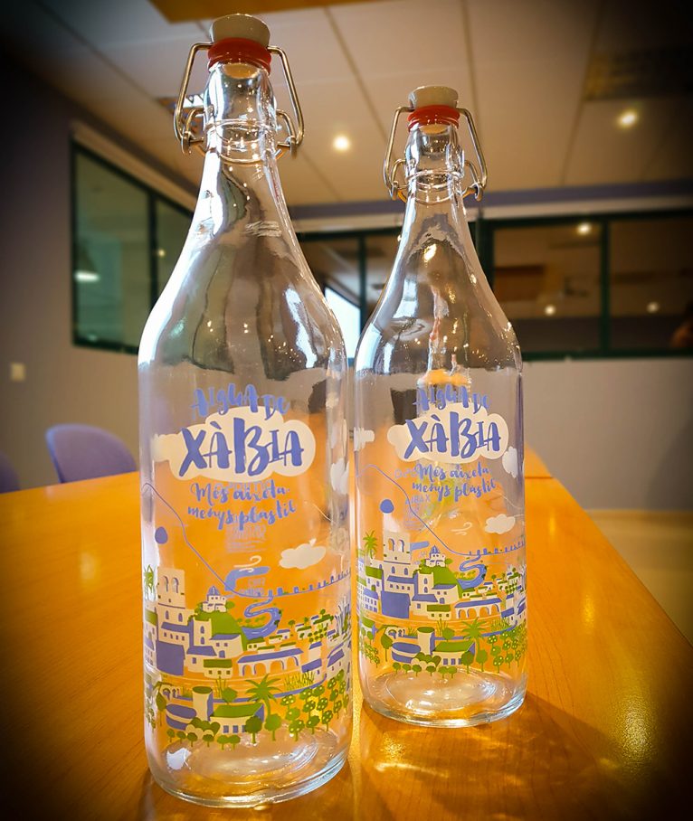 Botellas de vidrio de Xàbia