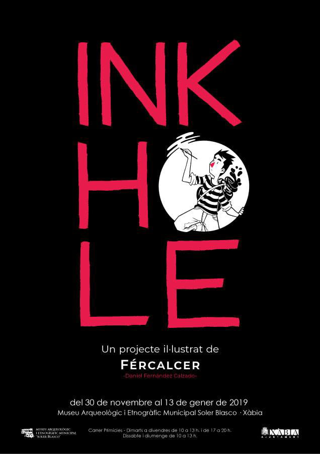 Cartel exposición de Daniel Fernández’ Fercalcer’ INK HOLE
