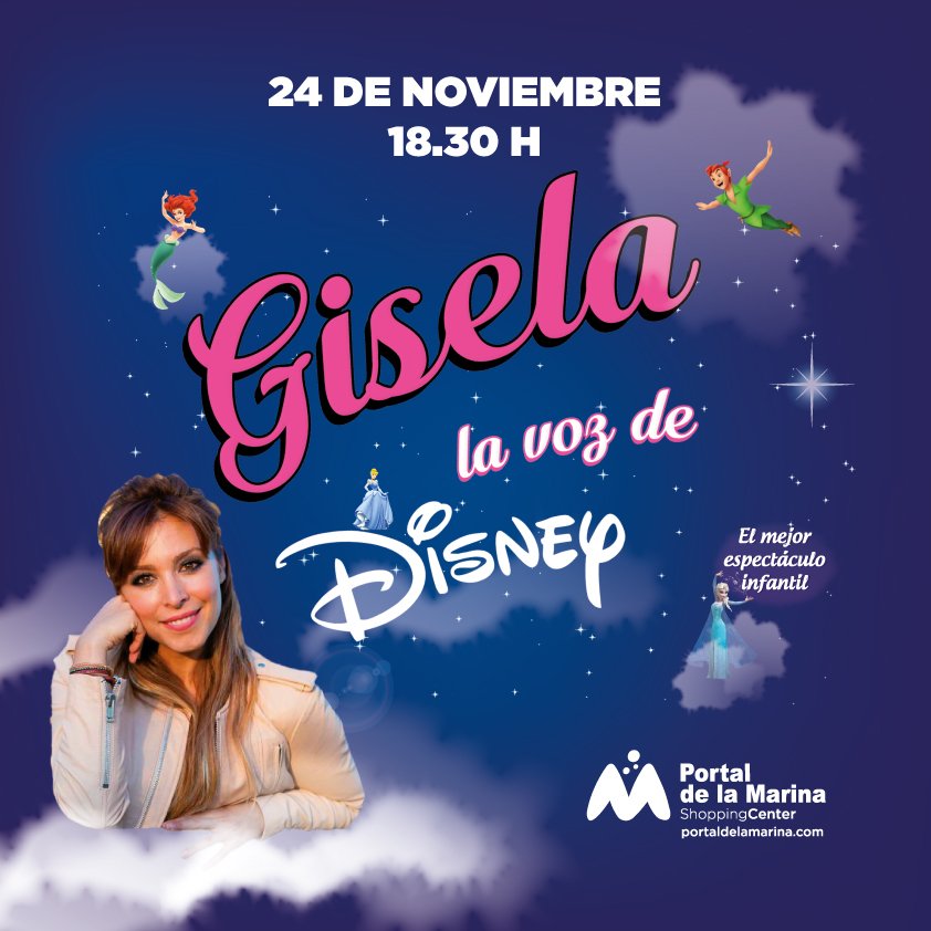Gisela, la voz de Disney en Portal de la Marina