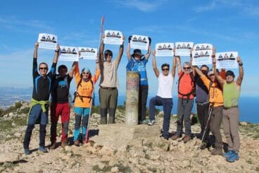 Grabación del vídeo en el Montgó para el Día de las Montañas