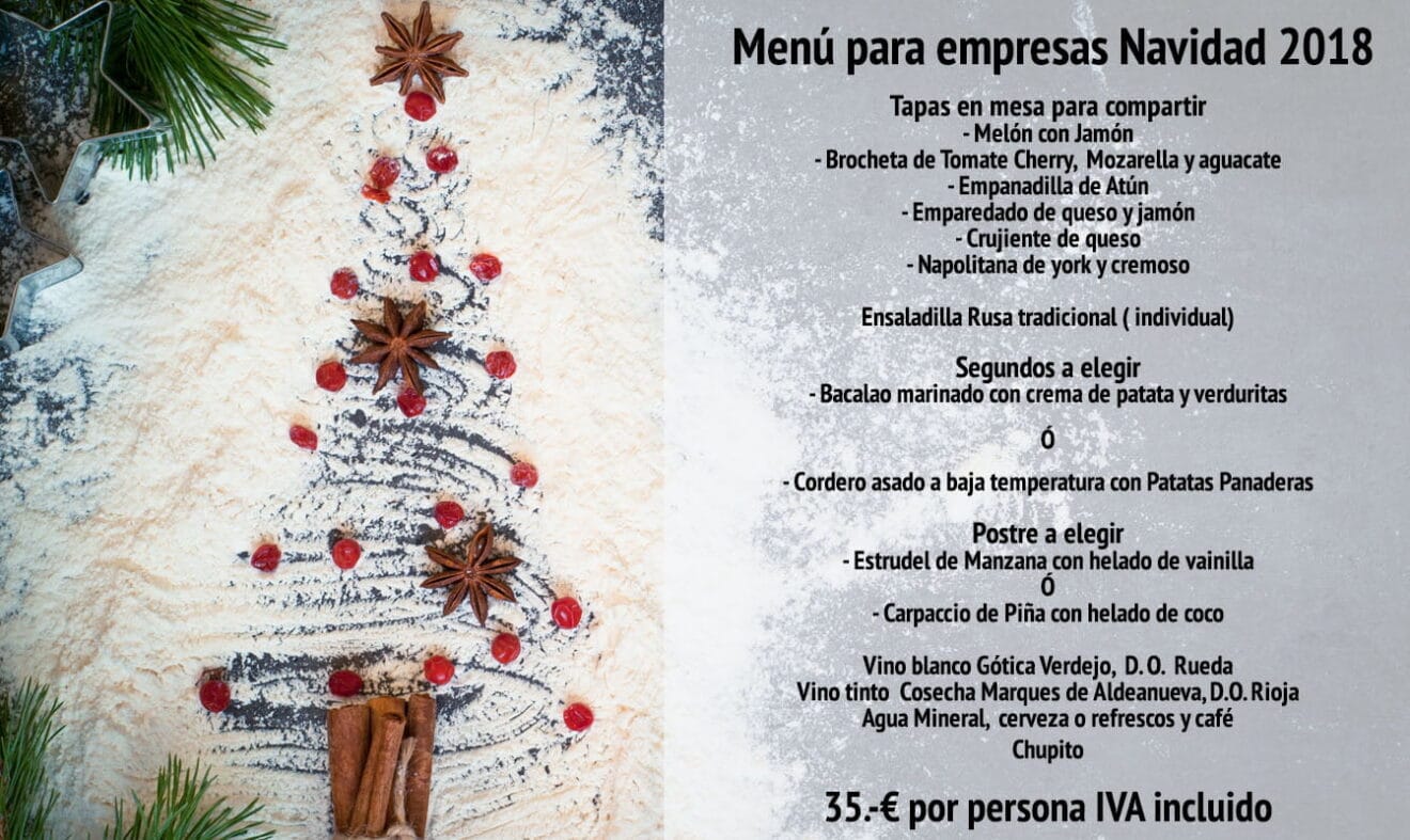 Menu empresa club de golf