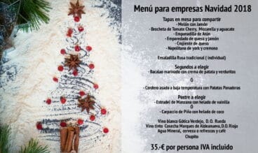 Menu empresa club de golf