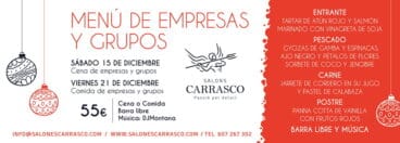 Menú empresas y grupos de Salones Carrasco 2018