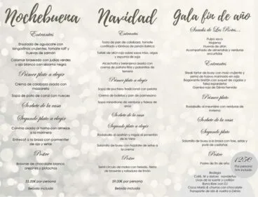 Nochebuena Navidad y  fin de año 2018 Hotel Les Rotes