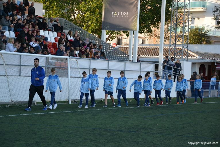 Uno de los equipos de fútbol 8 del CD Jávea