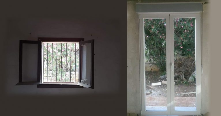 Fenêtre avant et après Alucardona Pvc y Aluminios, SL