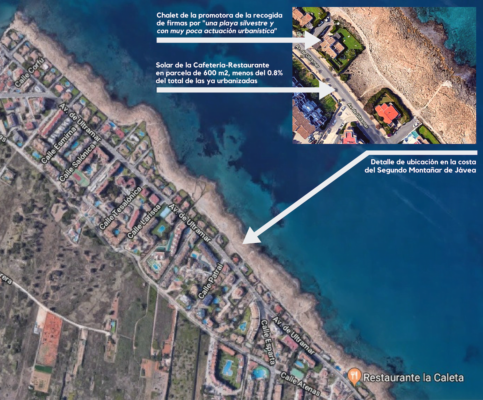 El litoral urbanizado del Segundo Montañar de Jávea, en una imagen aérea completa