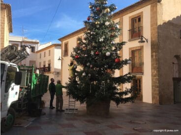 Instalando el árbol de Navidad