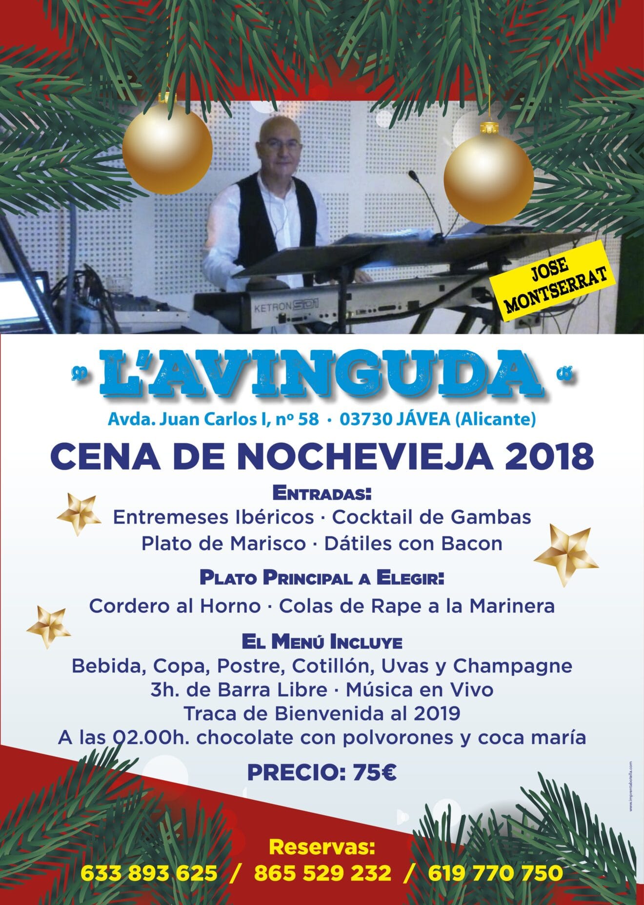 Menú Nochevieja l'Avinguda