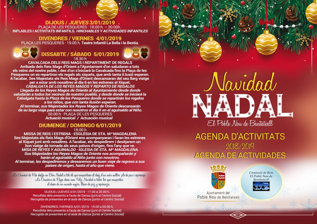 Programa de actividades Navidad Benitatxell