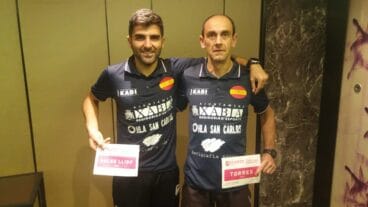 Soler y Cardona con sus dorsales