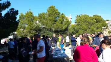 Acto de presentación de las vías de escalada de Ambolo