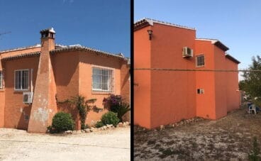 Cómo era y cómo quedó la fachada de un chalet – Pinturas Juanvi Ortolà