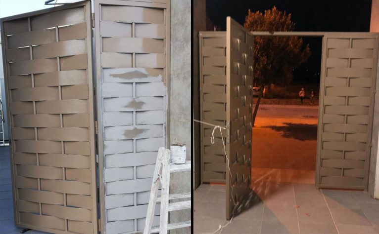 Vor und nach dem Bemalen einer Tür - Pinturas Juanvi Ortolà