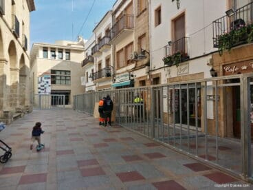 El centro de Xàbia preparado para los toros