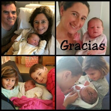 Fotografías de Lola con sus padres y sus hermanos
