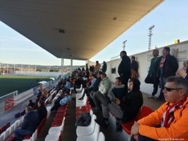 Grada del Municipal de Jávea durante el partido