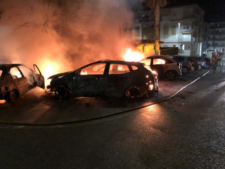 Incendio coches