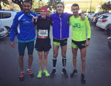 Youssef Ahatach junto a Marta Ortego, Víctor Fernández y Moha Rida