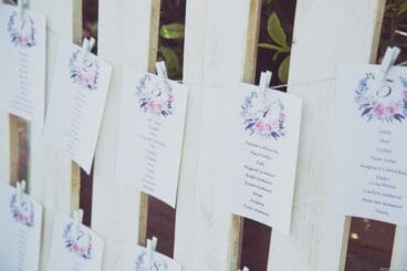 Detalle mesas bodas Hotel Les Rotes