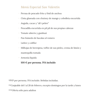 Menu Restaurante Hotel El Rodat