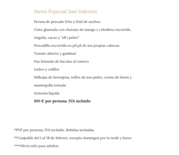 Menu Restaurante Hotel El Rodat