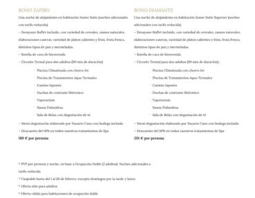 Menu San Valentin El Rodat Experiencia spa