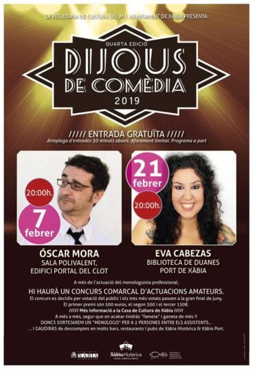 Monologuistas de Febrero en Dijous Comèdia