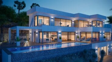 Piscina infinita de la Casa Erica-Altea- Lucas Graf Projects