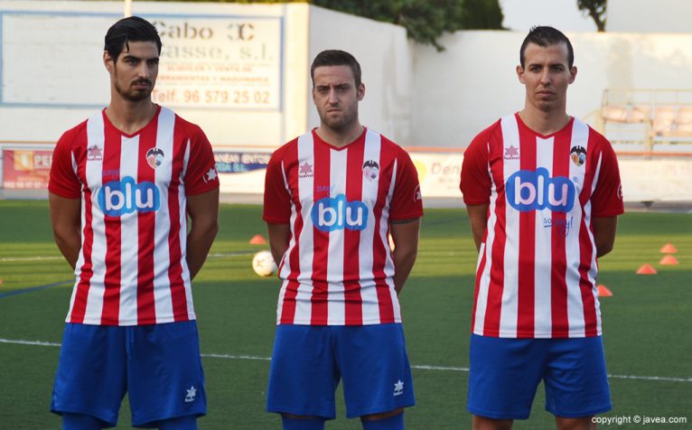 Cristian, Ferrán y Paco jugadores del CD Jávea