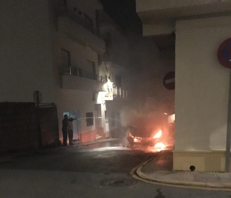 Incendio furgoneta en Xàbia
