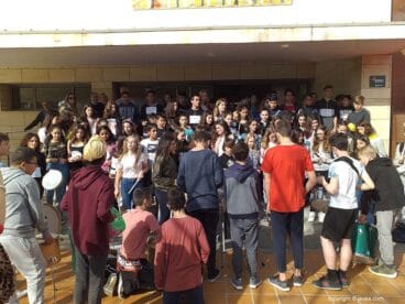 Batucada en la Marxa solidaria del IES nº1
