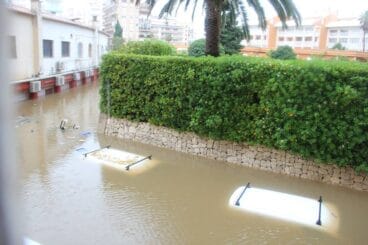 Inundación en la Playa del Arenal